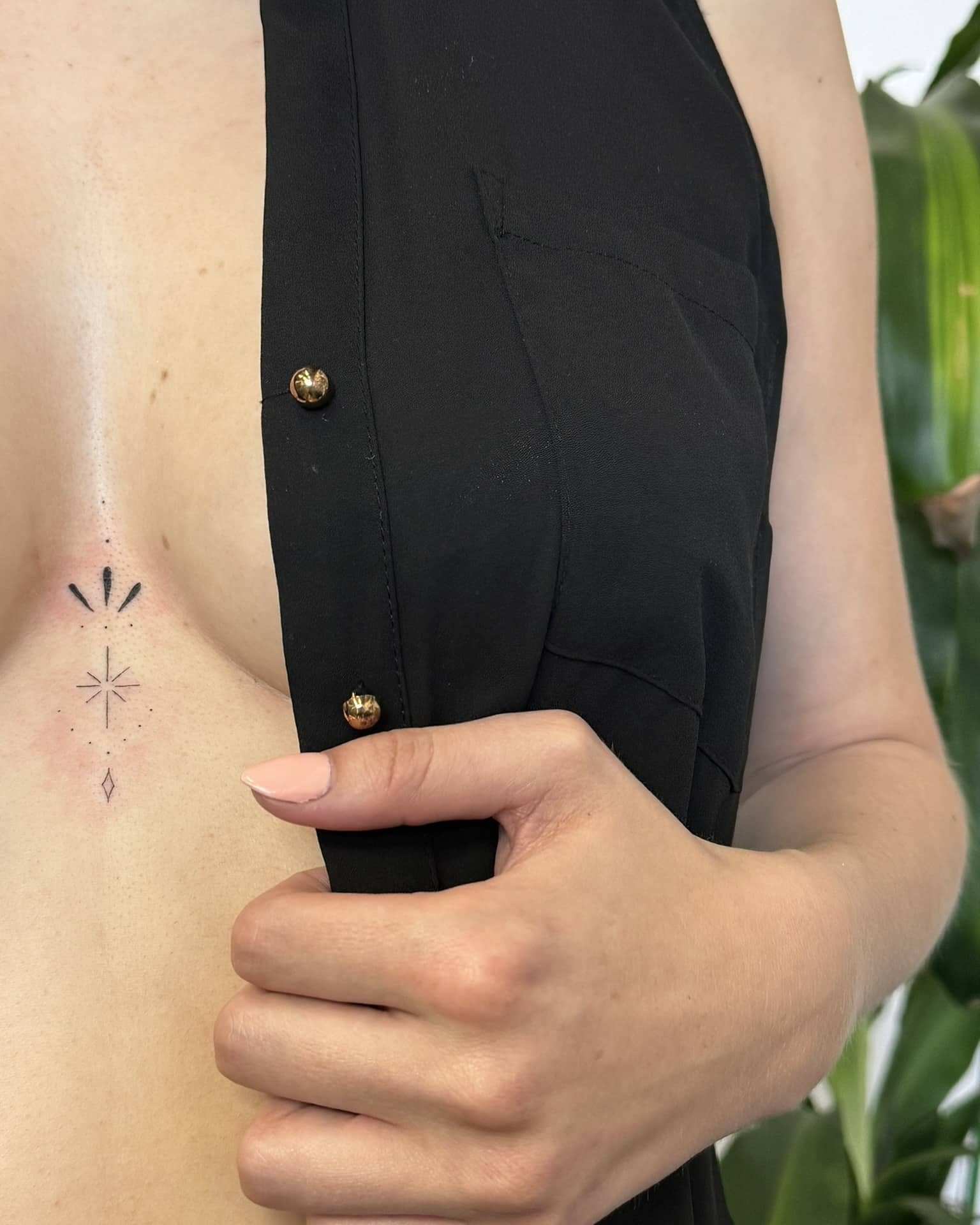 Fine Line tattoo Mirabel, Delicate ornament design / adornment tattoo / ornamental tattoo