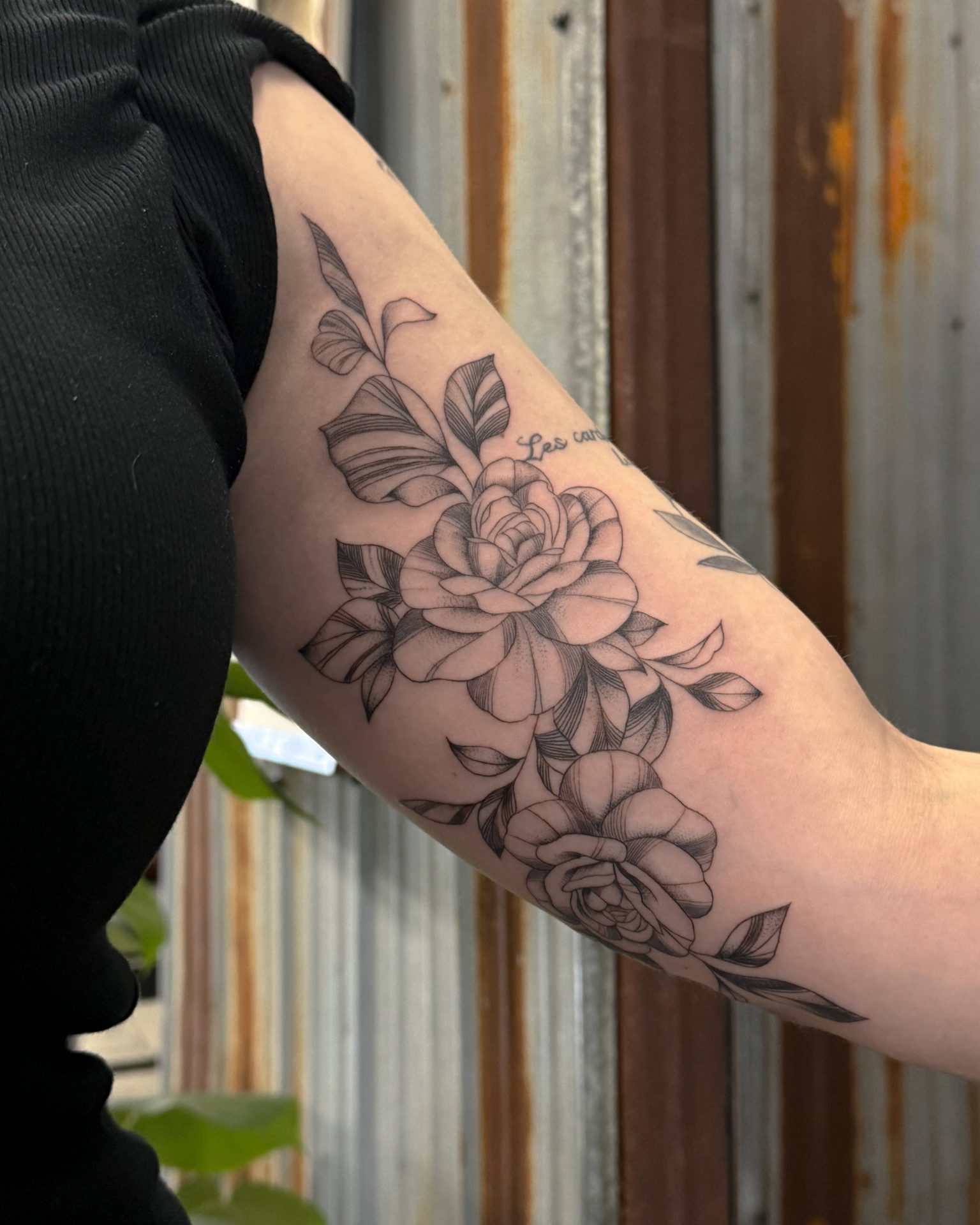 half sleeve flower tattoos