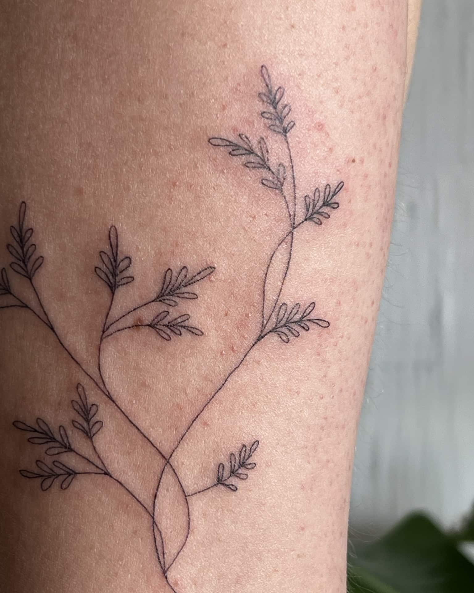 flowers tattoo, floraux lavender